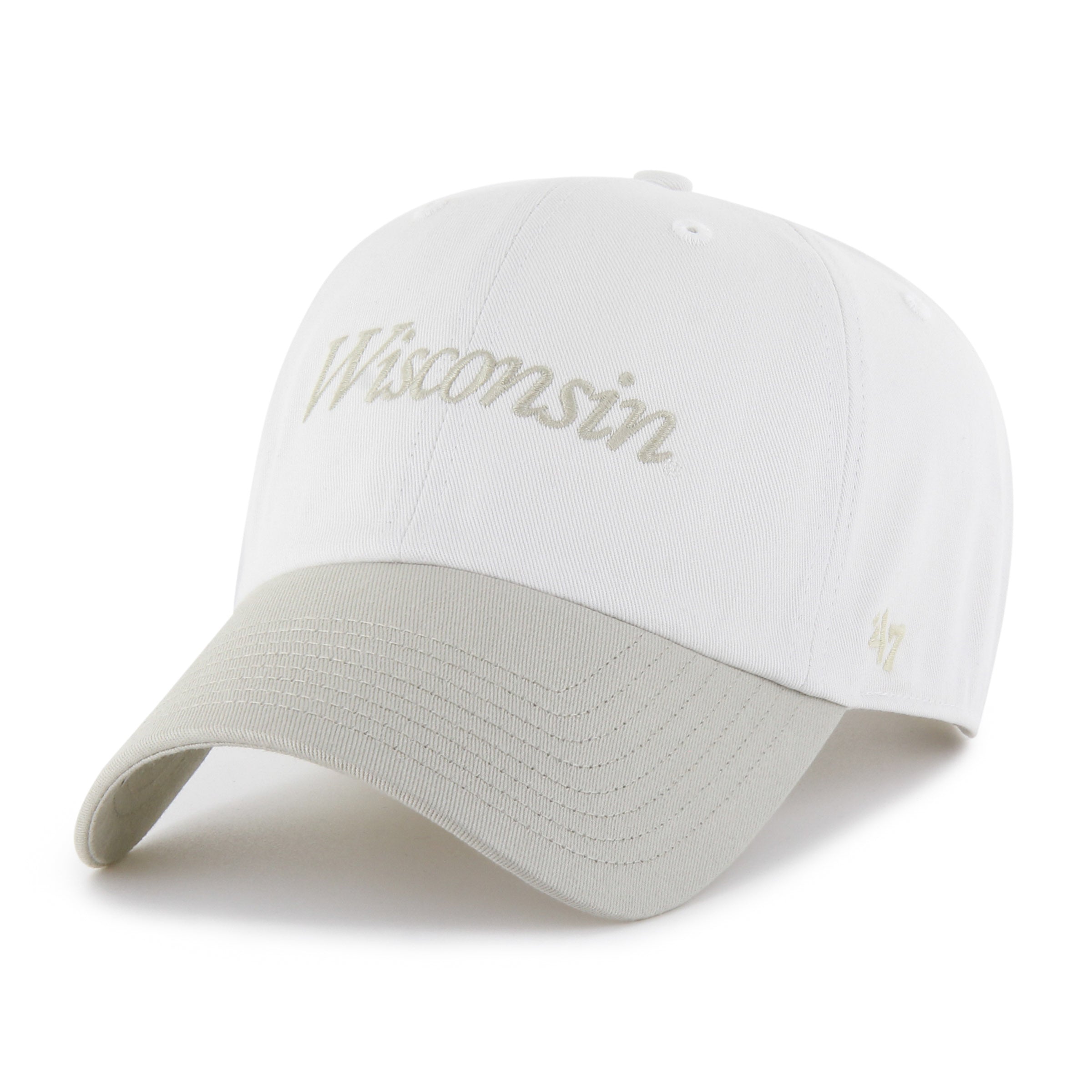 WISCONSIN BADGERS FOUNDATION SCRIPT TWO TONE '47 CLEAN UP