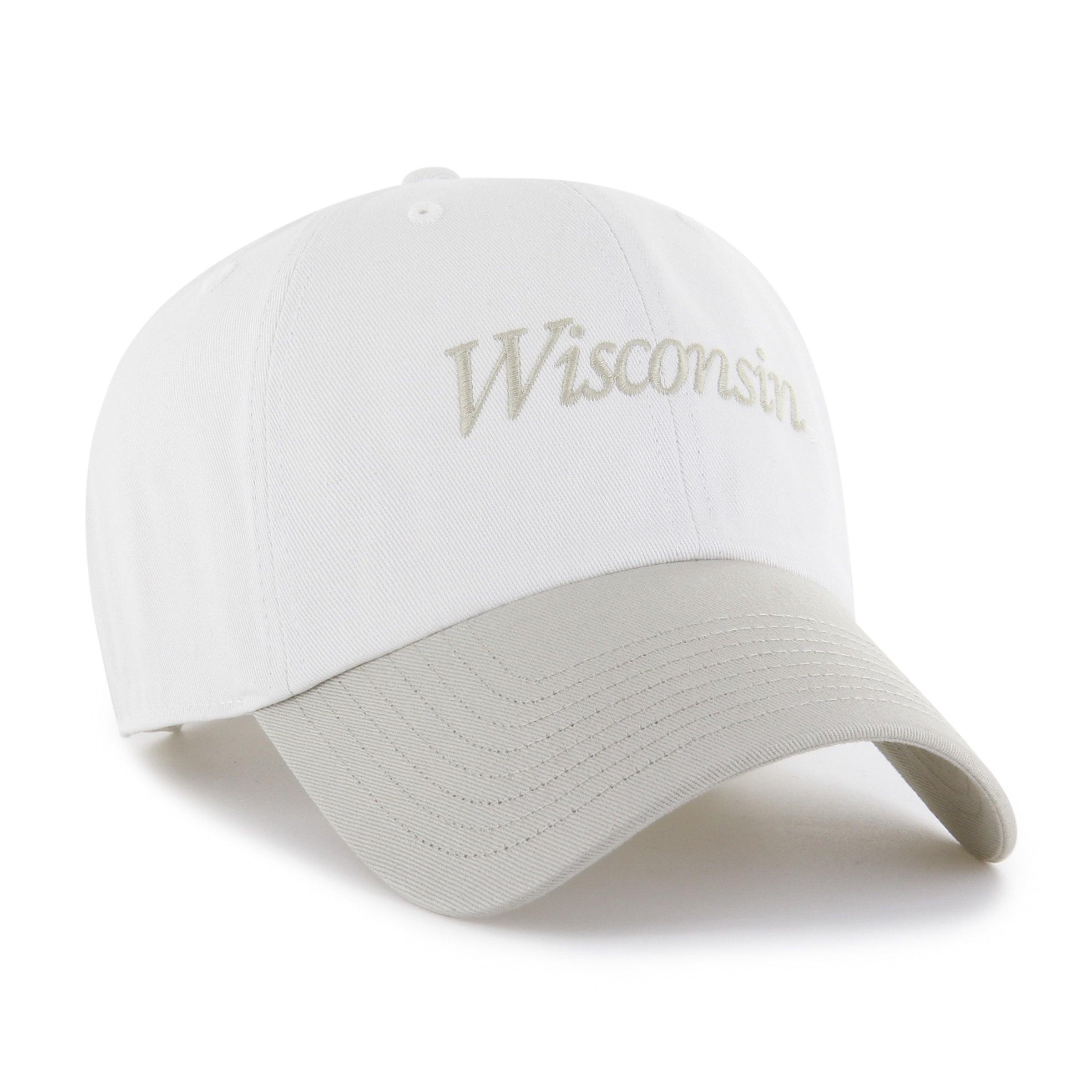 WISCONSIN BADGERS FOUNDATION SCRIPT TWO TONE '47 CLEAN UP